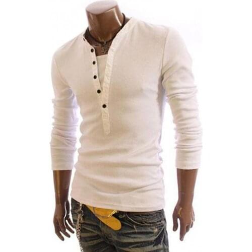 Casual Men Autumn Long Sleeve Fake Two Piece Single-breasted Shirt T-shirt Top
