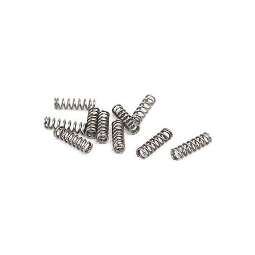 0.5mmx3mmx10mm 304 Stainless Steel Compression Springs Silver Tone 10pcs