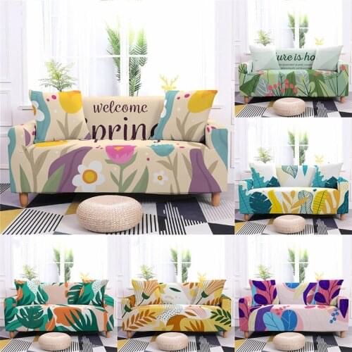 Digital Printing Stretch Sofa Cover Single Double L Shape Couch Cover All-inclusive High Elastic Slipcovers Home Decor