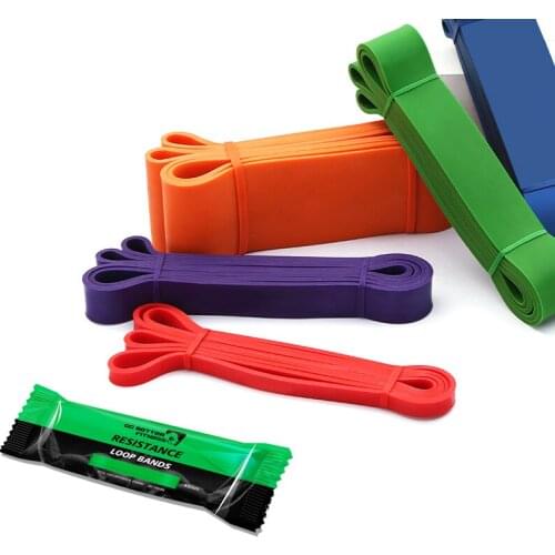 208cm Gym Pilates Elastic Expander Hanging Yoga Loop Band Fitness Train Resistance Bands Rubber Pull Up Crossfit Power latex