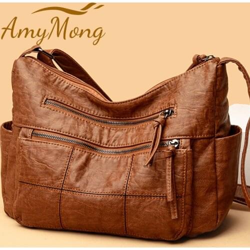 Soft Leather Shoulder Crossbody Bags for Women 2021 New Luxury Handbags Women Bags Designer Messenger Bag Purses and Handbags