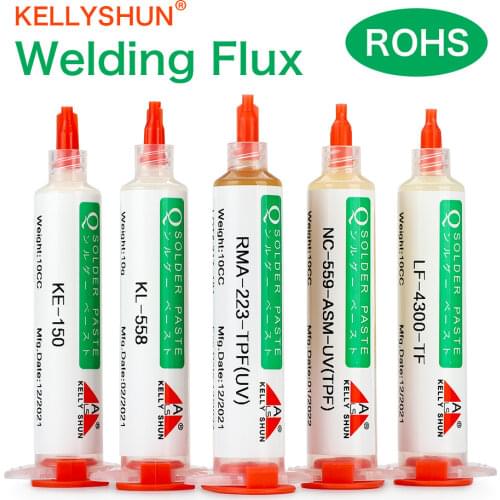 Kellyshun KL-558 Syringe Welding Flux Environmentally Friendly Lead-free Halogen-free Phone Repair BGA 10g