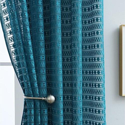 Nordic Polka Dot Ddesign Tulle Curtains Sheer for Living Room Bedroom Window Warp Knitting Fabric Kitchen Shade Net Blinds