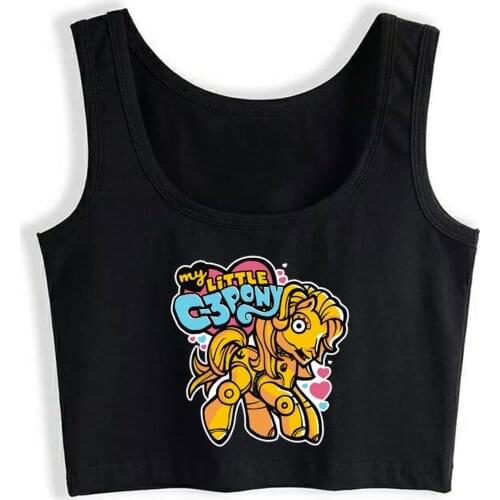Crop Top Women My Little C 3pony Harajuku Tank Top Women Cotton Women Clothes