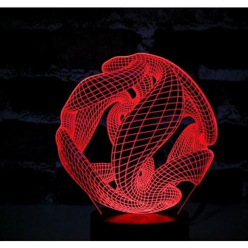 Fun Light For Baby Sleep And Decoration Room Christmas Gift 3D Led Night Light 7colors Abstract Shapes Table Lamp