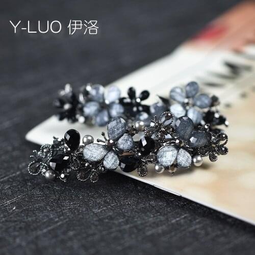 Women headwear butterfly hair clip flower hair pin vintage hair barrettes rhinestone hair accessories for women