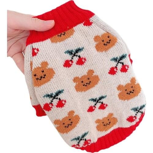 Winter Dog Sweater Cat Clothes Puppy Clothing Knit Apparel Yorkshire Pomeranian Poodle Bichon Schnauzer Pet Outfit Dog Costumes