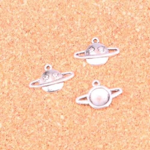 128 pcs Charms saturn planet spark star,Antique Making pendant fit,Vintage Tibetan Silver,jewelry DIY bracelet necklace 13*17mm