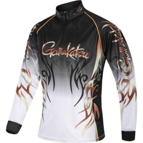 2021 New Gamakatsu hiking Fishing Shirts Outdoor Sport Quick Dry Mens Fishing Clothes Plus Size Anti Uv Cycling Fishing Clothing