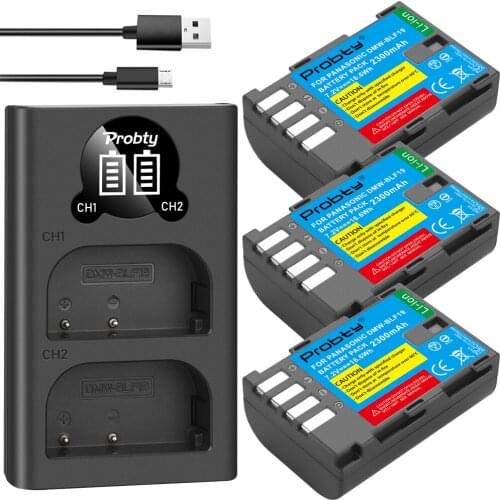 3PCS DMW-BLF19 DMW-BLF19E DMW-BLF19PP BLF19E Battery+ LED Dual Charger for Panasonic Lumix GH3 GH4 GH5 DMC-GH3 DMC-GH4 DMC-GH5 G