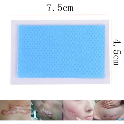 4.5x7.5cm Skin Repair Silicone Gel Scar Sheet Removal Patch Reusable Acne Gel Scar Therapy Patch Remove Trauma Burn Sheet