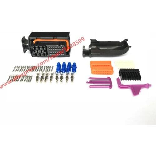 40 Pin 2JZ Automotive ECU Connector With Pins And Seals Ignition Harness Plug For VW 038906379B / 038 906 379 B