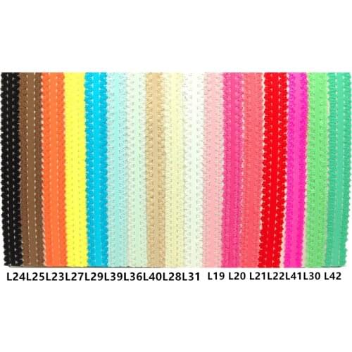 5Yards 22mm colorful Elastic Lace tape Crown Fold Over Elastic Spandex Lace Ribbon DIY Hair accessories