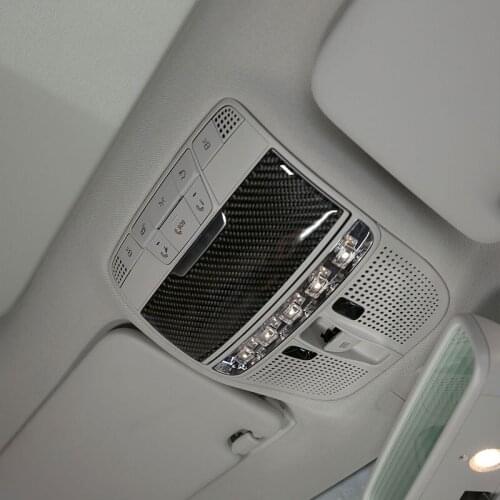 Car Accessories Reading Light Panel Carbon Fiber Reading Lamp Panel Sticker For Mercedes Benz C Class W205 C180 2016-2019
