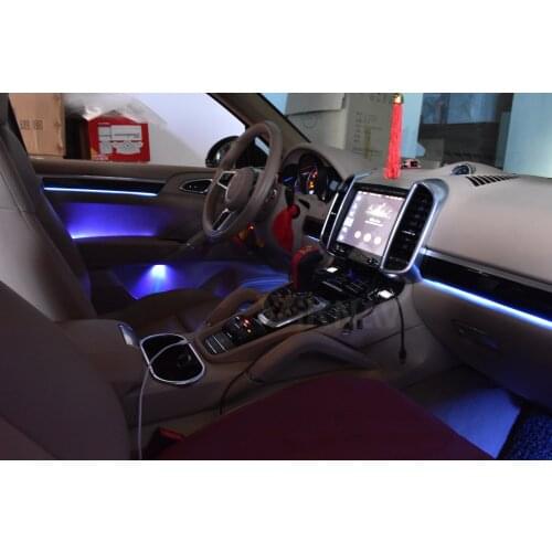 Speaker cover for Porsche Cayenne 2010-2016 64 color LED light central audio ambient light dashboard audio cover