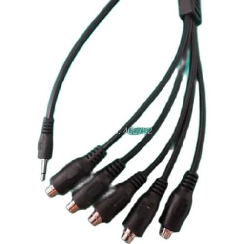 DHL Freeshipping 500pcs/set 1PC DC 2.5mm to 5PCS Plug Hole 2.0mm Adapter Tieline Short Cables Electrode Wires