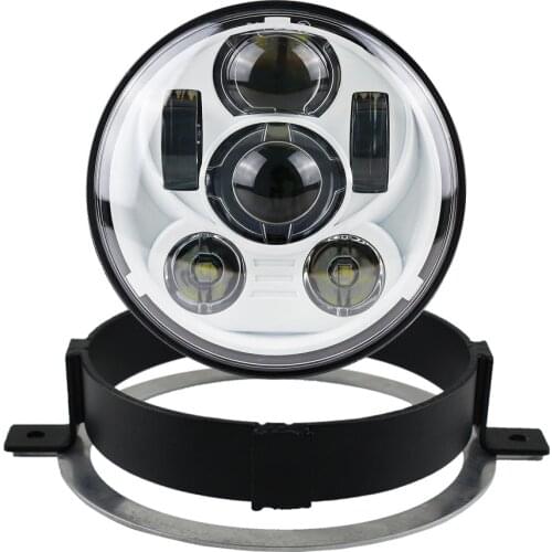 For Honda 2002-2008 VTX 1800, VTX 1300 5.75 inch LED motorcycle High Low Beam headlight with Headlight Kit Bracket