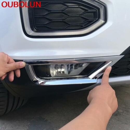 For Volkswagen T-Roc TROC 2017 2018 ABS Chrome Front Rear Foglight Fog Light Lamp Cover Frame Trim Exterior Accessories