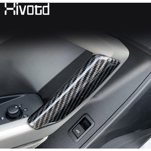 Hivotd For Audi Q3 2020 2019 ABS Inner Door Armrest Handle Trim Cover Decoration Interior Accessories Modification Car Styling