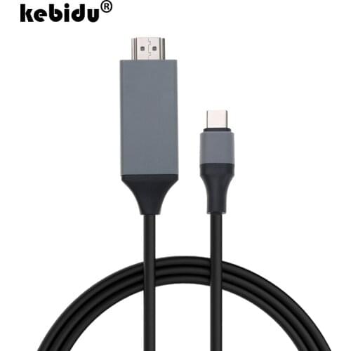 Kebidu 4K USB 3.1 Type C to HDMI-compatible Cable 2m 30Hz HD Extend Adapter for Macbook Samsung S8 Wholesale