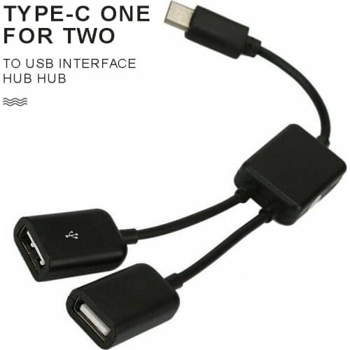 Multiple Ports USB 3.1 Type-C to USB 2.0 Port Hub Cable Adapter Black USB-C Power Supply Convertor for PC/Laptop/Tablet/Macbook