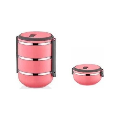 Freshbox Lunch box Eat Thermos Storage Container Pink + 1 PCs Single Replacement