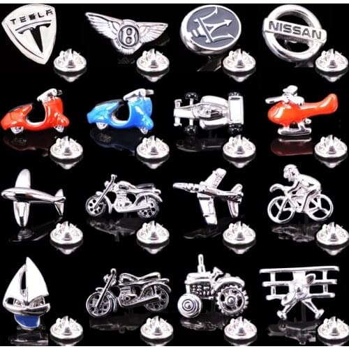 High quality brand bicycle Brooch fashion mens suit Lapel Pin Brooch red aircraft racing pin couple suit clothing Brooch