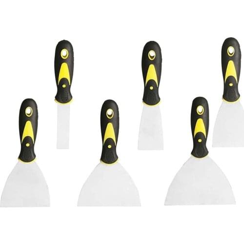 6Pcs Putty Knife Set Stainless Steel Spatula Spackle Knife Rustproof Putty Knife Spatula for Scraping Walls
