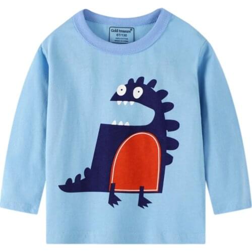 New childrens clothing boys long-sleeved t-shirts, cotton autumn clothing, childrens bottoming shirts, childrens terry t-shir