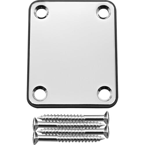 NEW 1pcs Chrome Metal Neck Plate Guitar Neck Joint Plate