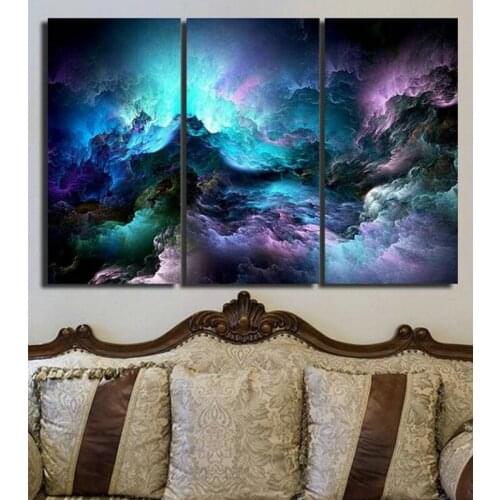 New Arrival Cross Stitch Sky View 5d Diy Diamond Painting Suite Full Square Triptych Diamond Embroidery Home Decor