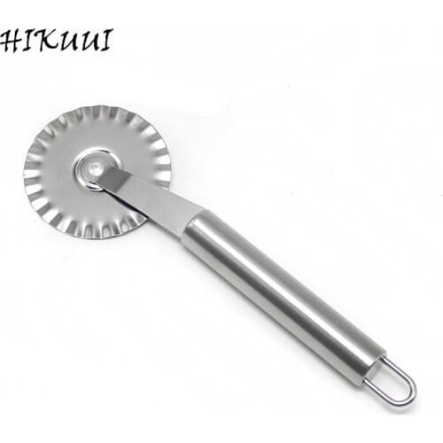 HIKUUI Stainless Steel Pizza Knife & Wheels Pizza Pancake Cutter Handheld Baking Tools Stone Roller Knife Kitchen Gadgets