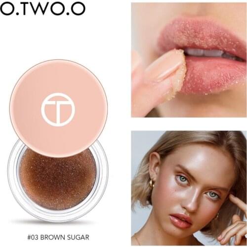 O.TWO.O Moisturize Dead Skin Lips Scrub Paste Remove Gel Exfoliating Sucrose Caramel Brown Sugar Lip Mask Lips Care Autumn TSLM1