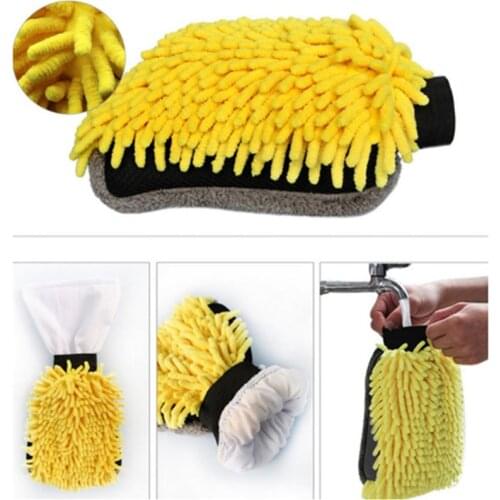 Car Cleaning Drying Gloves Ultrafine Fiber Chenille Microfiber Window Washing Tool Home Cleaning Car Wash Glove Auto Accessories