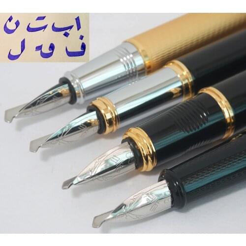 Venus All - metal fountain pen gothic art pen Arabic Persian mijit calligraphy black golden 5 mm Multi-functional nib gift