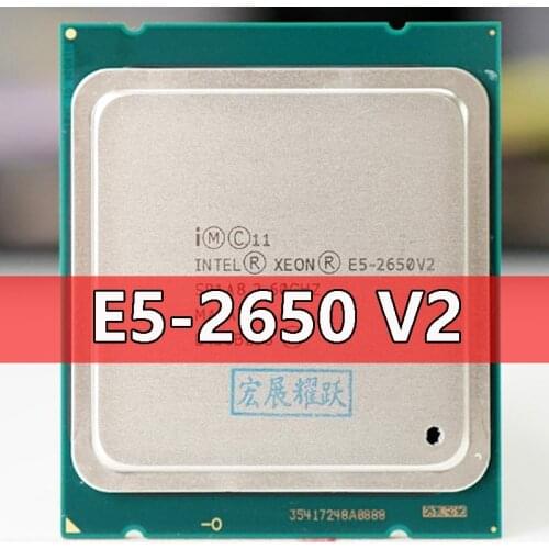 Intel Xeon Processor E5-2650 V2 E5 2650 V2 CPU 2.6 LGA 2011 SR1A8 Octa Core Desktop processor e5 2650V2 100% normal work