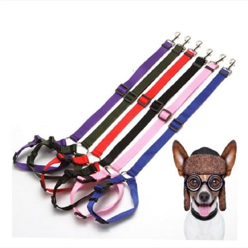 Solid Color Car SeatBelts Safety Leash Adjustable Leash Pet Cat Dog Seat Belts Harness Dog Leashes