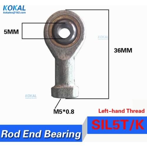 [SIL5T/K] high quality left-hand female thread Rod Ends Joint Bearing with inner 5MM SIL5T/K PHSAL5 Rod Ends Bearing GIKFL5PW