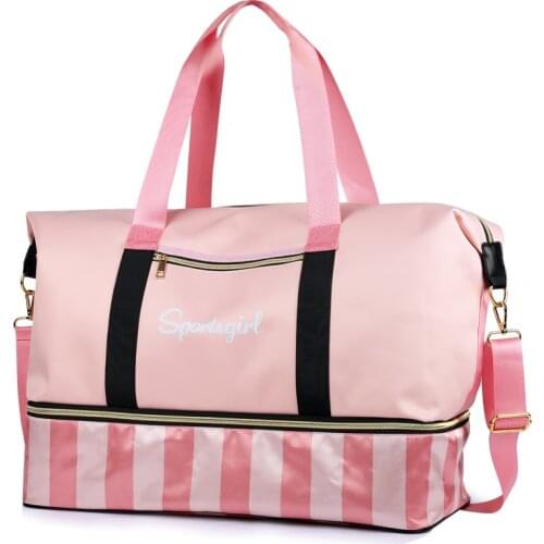 Yoga Bags Gym Tas For fitness Sac De Sport Bag Dry Wet Sports Training gymtas Handbags Travel Swim Sack striped sporttas