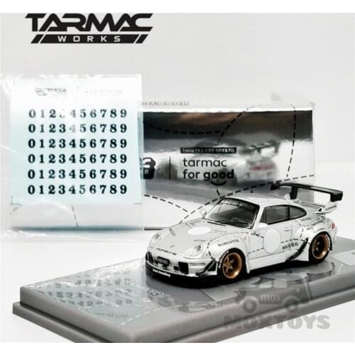 Tarmac Works 1:64 RWB 993 Silver Phantom Silver Pig w/Decal China Exclusive Diecast Model Car