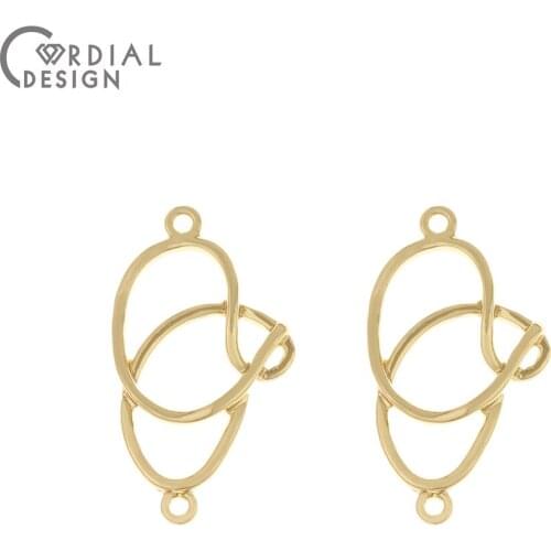 Cordial Design 100Pcs 20*35MM Jewelry Accessories/Connectors/DIY Earrings Making/Charms/Hand Made/Jewelry Findings & Components