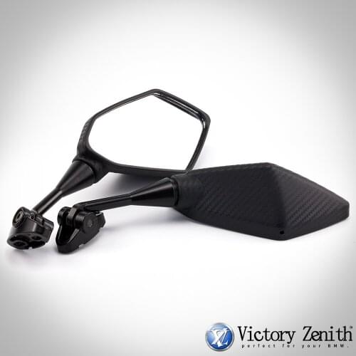 2Pcs/1Pair Motorcycle Mirror Scooter E-Bike Rearview Mirrors Electrombile Back Side Convex Mirror 8mm/10mm Carbon Fiber For BMW