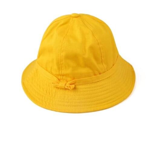 Primary school student Yellow hat Kindergarten cap Ducket kids hat Children Japaness style