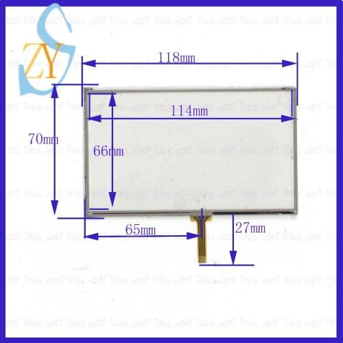 ZhiYuSun 118*70 YCG-R5.0-221A Resistive touch screens 5inch 4 lines touch screen 118mm*70mm screen free shipping GLASS