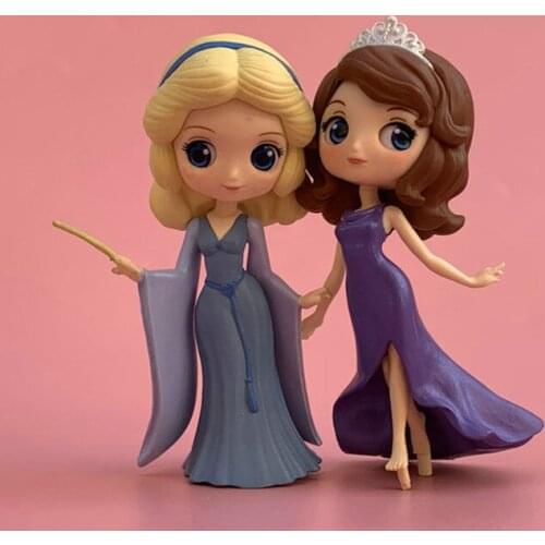 1PCS 8cm Disney Japanese bulk cargo honey Flower Fairy Mermaid Princess Sophia hand-made ornament model toy