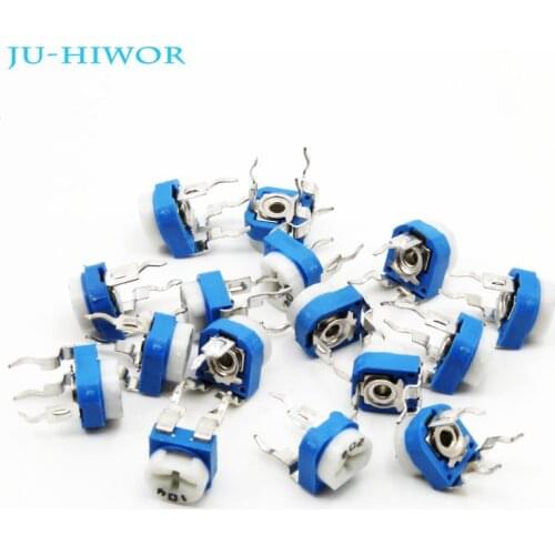 20pcs RM065 Variable Resistor 100 200 500 102 2K 5K 10K 100K 200K 1M 500K ohm Carbon Film Trimming Trimpot Potentiometer