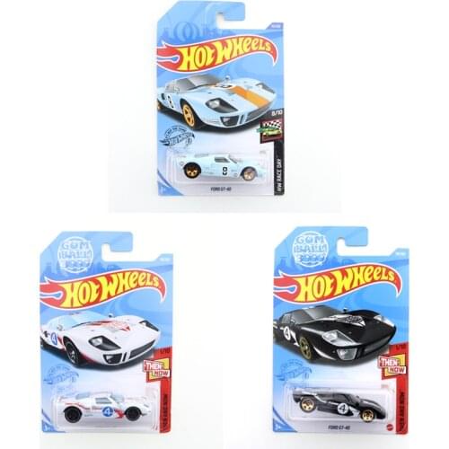 2021-78 106 Original Hot Wheels Mini Alloy Coupe FORD GT-40 1/64 Metal Diecast Model Car Kids Toys Gift