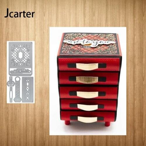 2021 Drawer Pattern Hollow Handle DIY Metal Cutting Dies Craft Scrapbooking Handmade Mould Blade Punch Stencils Dies Cut Model