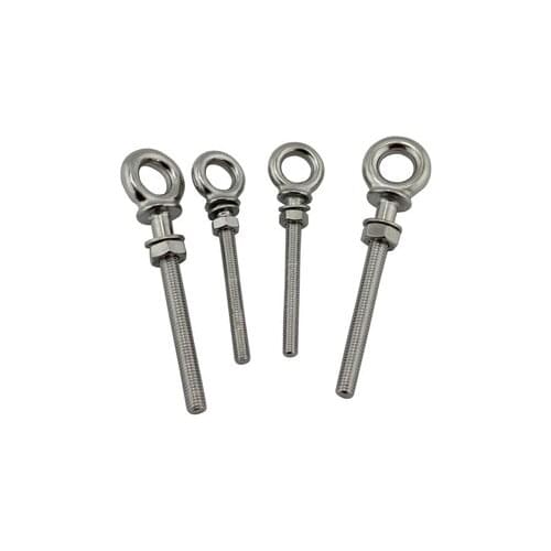316 Stainless Steel Marine Grade Lifting Eye Bolts M6 M8 M10 Thread Casting Long Bolt With Washer and Nut