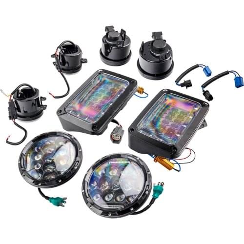 7" LED Headlight Fog Light Turn Signal Tail Lamp For Jeep Wrangler JK 07-17